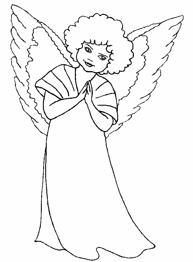 Angeli natale 4 disegni per bambini da colorare for Disegni di angeli da stampare
