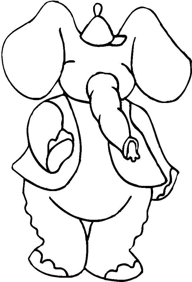 Elefanti 10, Disegni per bambini da colorare