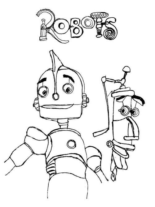 Robot 2 Disegni Per Bambini Da Colorare