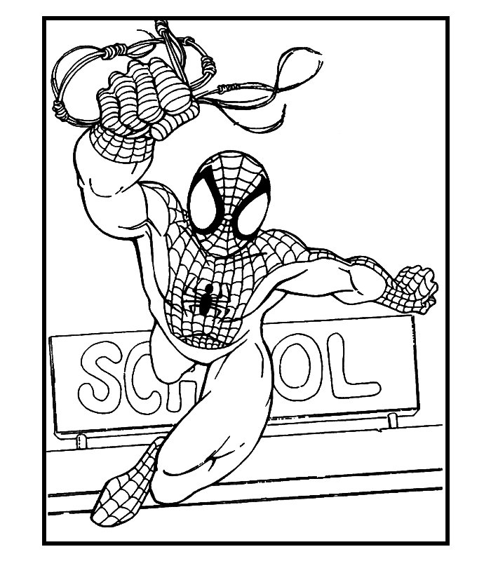 spiderman 5 disegni per bambini da colorare